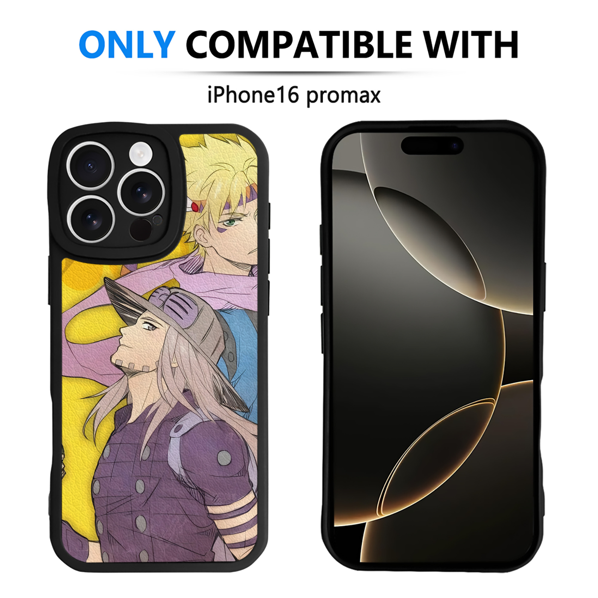 （画像用） ジョジョの奇妙な冒険 JoJo's Bizarre Adventure 【iPhone 16シリーズ対応】シリコンスマホケース（レザー調） 材質：シリコン